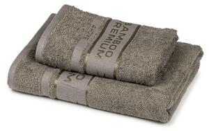 Komplet Bamboo Premium ręczników szary, 70 x 140 cm, 50 x 100 cm
