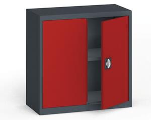 Kovona Szafa metalowa, 800 x 800 x 400 mm, 1 półka, antracyt/czerwona