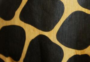 Drewniana Ghana żyrafa - ciemne drewno 21 x 15 x 120 cm