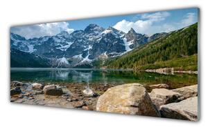 Obraz Szklany Góry Las Jezioro Tatry