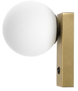 Loftowa lampa ścienna GIGI 50905105 okrągły kinkiet biały mosiądz - mosiądz