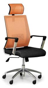 Krzesło biurowe ELITE NET, pomarańczowy/czarny