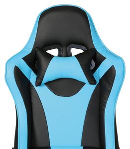 Fotel dla graczy RACING, niebieski