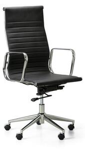 Krzesło biurowe STYLE L, skóra, kremowe