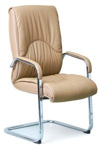 Konferencyjne krzesło LUX, skóra, beżowy