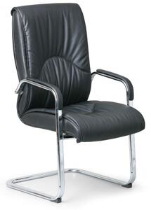 Konferencyjne krzesło LUX, skóra, czarny