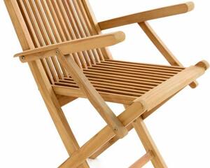 Składane krzesło DIVERO z drewna tekowego