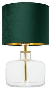 Stojąca lampa z materiału LORA 41069113 zielona lampka stołowa - zzielony