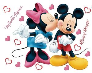 Dekoracja samoprzylepna Minnie i Mickey, różowa, 42,5 x 65 cm