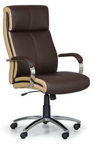 Fotel biurowy HALF, brązowy/beżowy