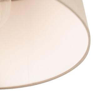 Plafon / Lampy sufitowe biały klosz szarobrązowy 35cm - Combi Oswietlenie wewnetrzne