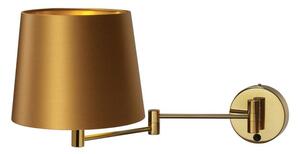 Złota lampa ścienna MOVE 21060105 abażurowy kinkiet z włącznikiem - złoty