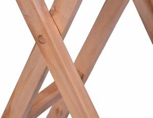 Składany stolik ogrodowy DIVERO z drewna tekowego Ø 60cm