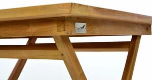 Stół ogrodowy DIVERO z drewna tekowego 80 x 80 cm