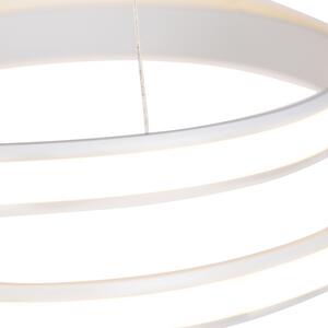 Nowoczesna lampa wisząca biała 55cm z diodami LED - Rowan Oswietlenie wewnetrzne