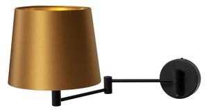 Złota lampa ścienna MOVE 21066105 stylowy kinkiet materiałowy - złoty
