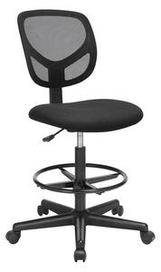 Krzesło biurowe z oparciem z siatki, czarne