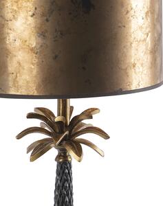 Lampa stołowa Art Deco brąz z kloszem z brązu 35 cm - Areka Oswietlenie wewnetrzne