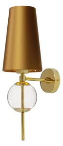 Ścienna lampa nowoczesna COCO 21070105 szklana kula przezroczysta - złoty