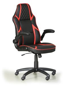 Krzesło biurowe GAME 1+1 GRATIS, czarny/czerwony