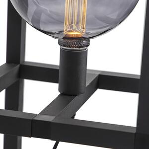 Przemysłowa lampa podłogowa czarna - Big Cage 2 Oswietlenie wewnetrzne