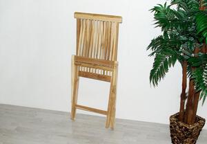 Składane krzesła DIVERO z drewna tekowego 2 szt