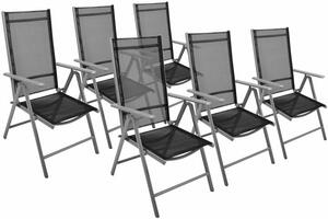 Zestaw 6 krzeseł ogrodowych GARTHEN - czarny
