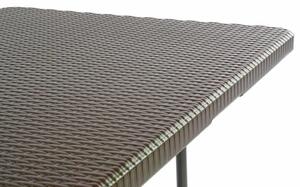 Ogrodowy stół składany z ratanowym wzorem - 180 x 75 cm