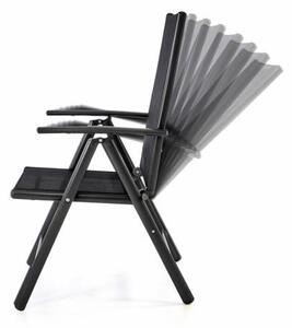 Krzesło aluminiowe ogrodowe - czarne