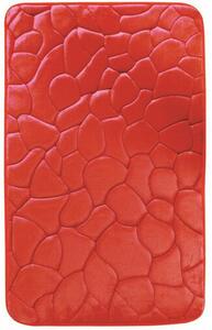 Dywanik łazienkowy z pianką pamięciową Kamienie czerwony, 50 x 80 cm