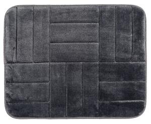 Dywanik łazienkowy z pianką pamięciową Kwadraty czarny, 50 x 80 cm