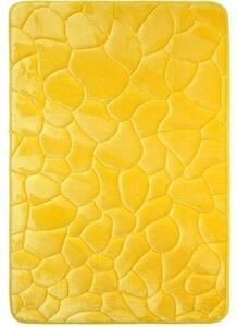 Dywanik łazienkowy z pianką pamięciową Kamienie żółty, 50 x 80 cm