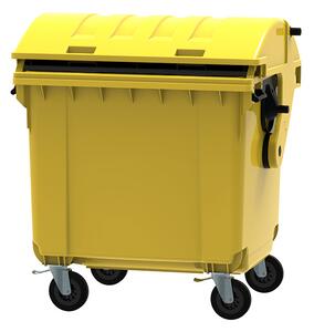 Plastikowy śmietnik do segregacji odpadu CLE 1100, żółty