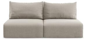 Szarobrązowa aksamitna rozkładana sofa ze schowkiem 216 cm Kalena – Makamii