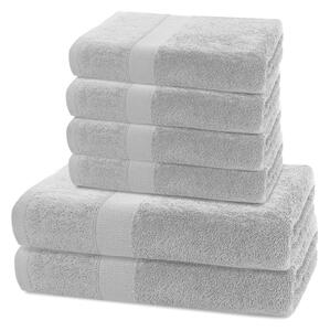 DecoKing Zestaw ręczników Marina szary, 4 szt. 50 x 100 cm, 2 szt. 70 x 140 cm