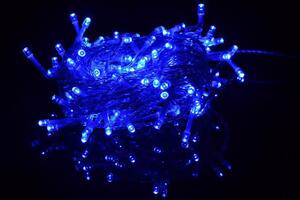 Świąteczny LED łańcuch - 9 m, 100 LED, niebieski