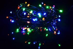 Lampki świąteczne 100 MAXI LED kolorowe zewnętrzne - 10m