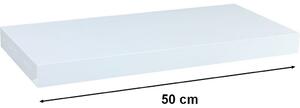 Półka ścienna STILISTA Volato biała z połyskiem 50 cm