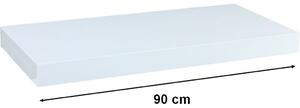 Półka ścienna STILISTA Volato biała z połyskiem 90 cm