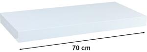 Półka ścienna STILISTA Volato biała z połyskiem,70 cm