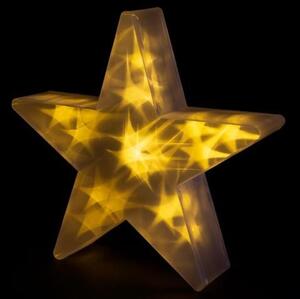 Świąteczna gwiazda z efektem 3D - 35 cm, 20 LED, ciepła biel