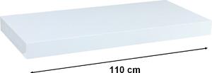 Półka ścienna STILISTA Volato biała mat, 110 cm