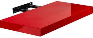 Półka ścienna STILISTA Volato czerwona z połyskiem,110 cm