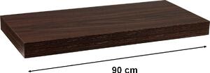 Półka ścienna STILISTA Volato w kolorze ciemnego drewna 90cm