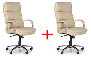 Krzesło biurowe STAIRS, beżowy, 1+1 GRATIS