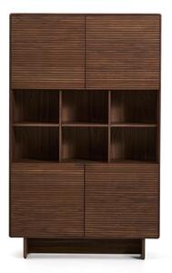 Ciemnobrązowa szafka w dekorze orzecha 100x163x40 cm Norlen – Kave Home