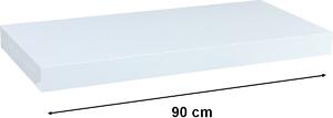 Półka ścienna STILISTA Volato biała mat, 90 cm