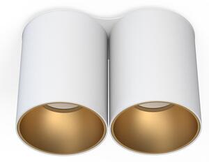 2-punktowa lampa sufitowa Eye Tone 7665 metalowe tuby białe - złoty || biały