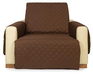 Narzuta na fotel Doubleface brązowa/beżowa, 60 x 220 cm, 60 x 220 cm