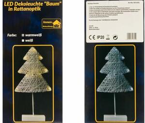Świąteczna dekoracja - drzewko, 40 cm, 20 diod LED